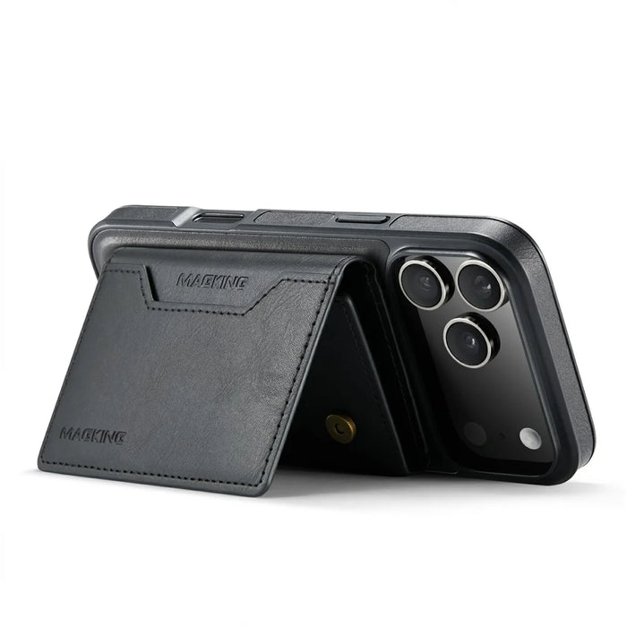 MAGKING K2 Series For iPhone 18 Pro Max / 17 Pro Max Case Compatible with MagSafe PC + TPU + PU Phone Cover - Black - 4