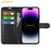 AMORUS For iPhone 14 Pro Max Wallet Case Litchi Texture Shockproof Leather Flip Stand Phone Cover - Black - 2