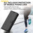 AMORUS For iPhone 14 Pro Max Wallet Case Litchi Texture Shockproof Leather Flip Stand Phone Cover - Black - 7