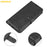 AMORUS For Google Pixel 10 Pro XL Wallet Case Litchi Texture Shockproof Leather Flip Stand Phone Cover - Black - 6