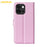AMORUS For OnePlus 13T 5G Wallet Case Litchi Texture Shockproof Leather Flip Stand Phone Cover - Pink - 6