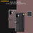 AMORUS For iPhone 16 Stand Cases Calf Texture Genuine Split Leather Wallet Phone Cover - Black - 5