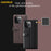 AMORUS For iPhone 14 Pro Stand Cases Calf Texture Genuine Split Leather Wallet Phone Cover - Brown - 7