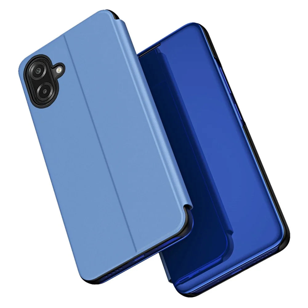 For Samsung Galaxy A07 4G Flip Leather Cover with Stand Full Body Protective Phone Case - Blue - 1