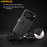AMORUS For iPhone 18 Pro / 17 Pro Stand Cases Calf Texture Genuine Split Leather Wallet Phone Cover - Black - 5