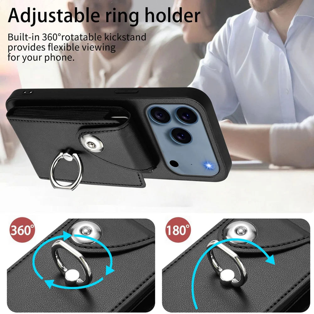 For iPhone 18 Pro / 17 Pro Case YB Leather Coating Series - Black - 5