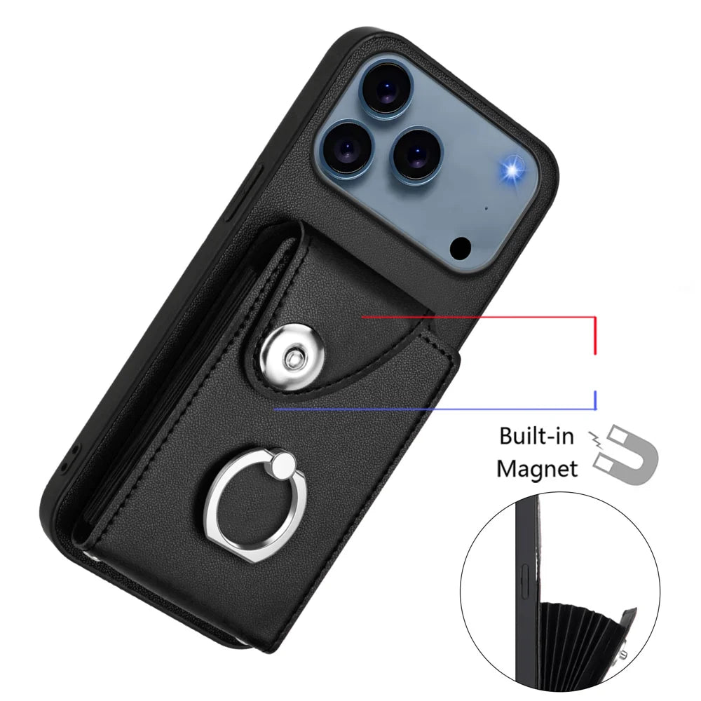 For iPhone 18 Pro / 17 Pro Case YB Leather Coating Series - Black - 7