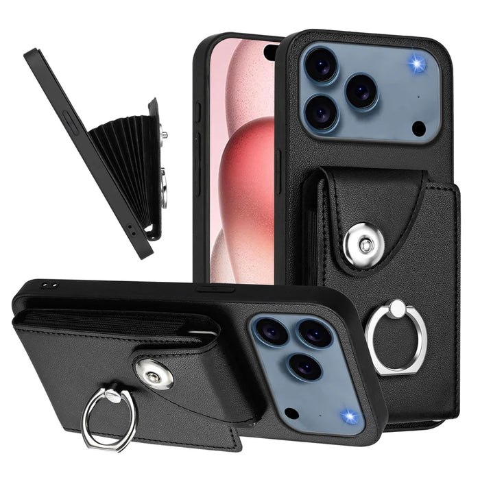 For iPhone 18 Pro Max / 17 Pro Max Case YB Leather Coating Series - Black - 2