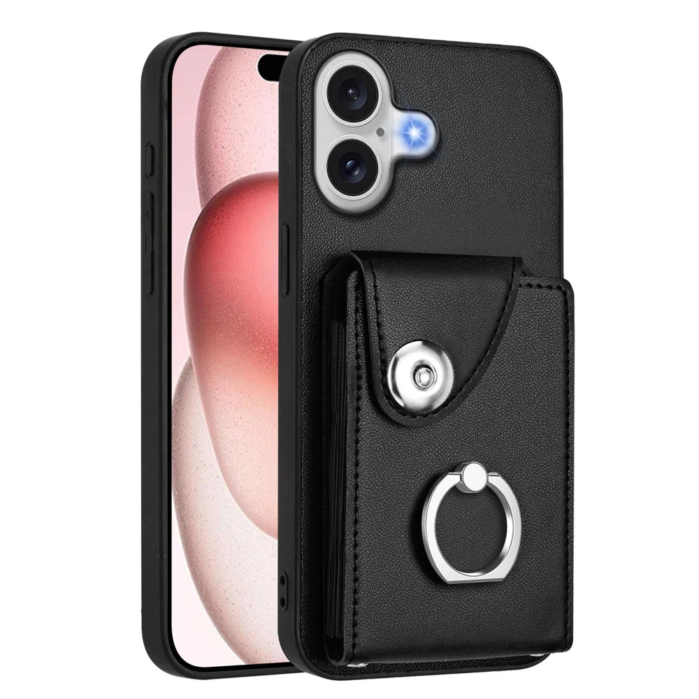 For iPhone 17 Case YB Leather Coating Series - Black - 1