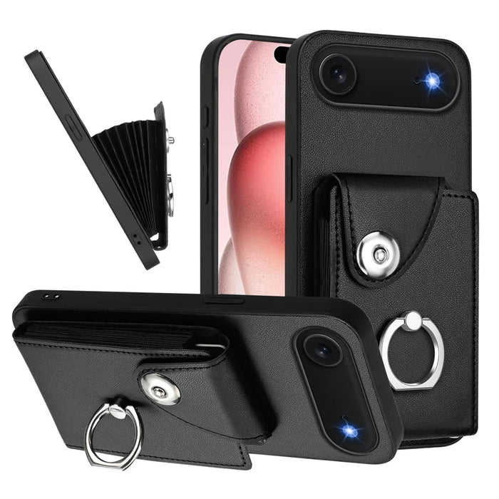 For iPhone Air Case YB Leather Coating Series - Black - 2
