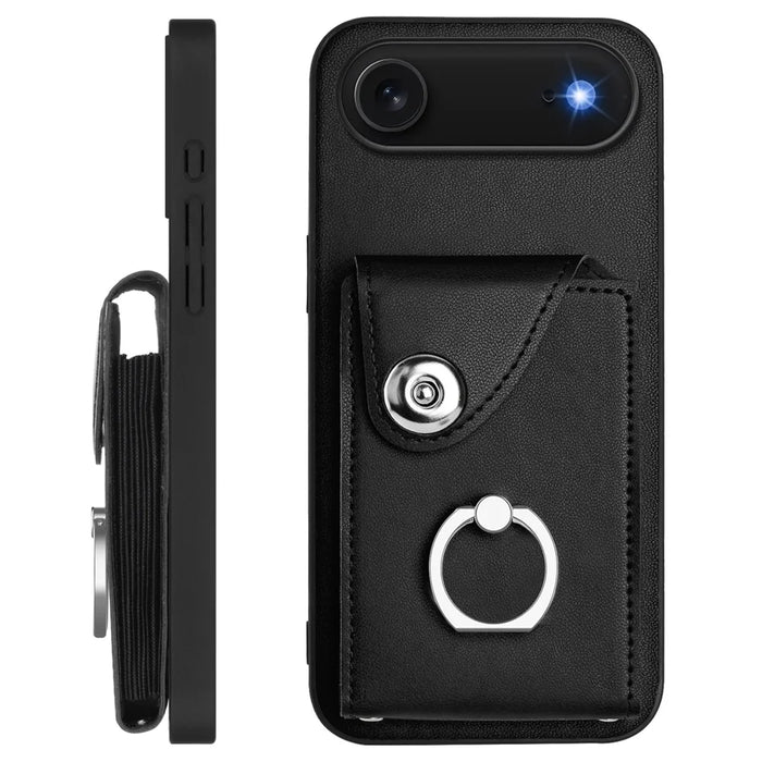 For iPhone Air Case YB Leather Coating Series - Black - 3