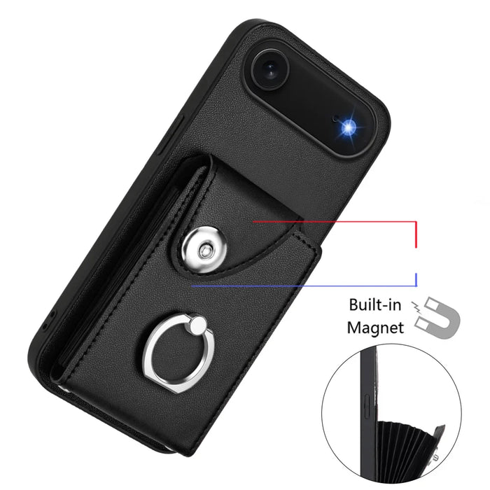 For iPhone Air Case YB Leather Coating Series - Black - 7