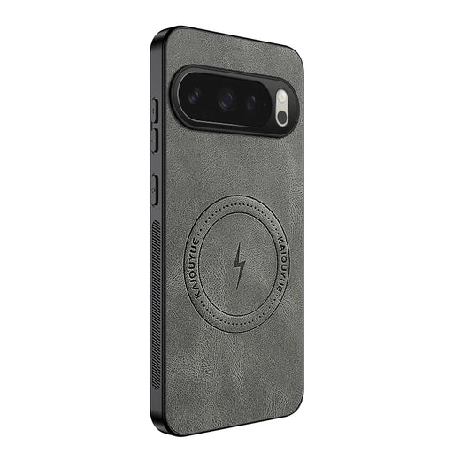 WANLONFENG For Google Pixel 10 Pro XL Magnetic Case  SD1 Series Nappa Texture PC TPU Phone Cover - Grey - 1