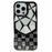 For iPhone 16 Pro Max Case Geometric Diamond Pattern Rhinestone Decor Electroplating TPU Phone Cover - Black - 1