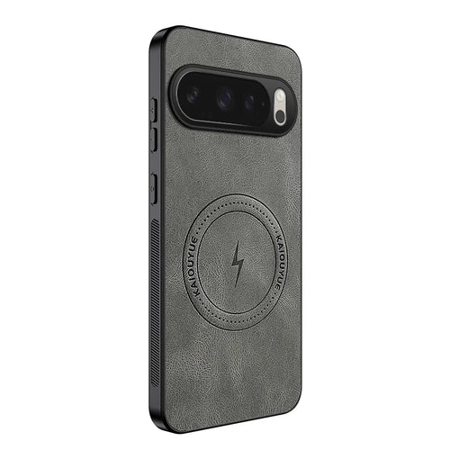 WANLONFENG For Google Pixel 10 Magnetic Case  SD1 Series Nappa Texture PC TPU Phone Cover - Grey - 1