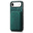 For iPhone Air Case Compatible with MagSafe Leather Back Cover with Detachable Card Holder - Green - 2
