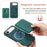 For iPhone Air Case Compatible with MagSafe Leather Back Cover with Detachable Card Holder - Green - 6