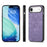 For iPhone Air Case Shockproof Slim Retro Leather Phone Back Cover - Purple - 1