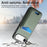 For iPhone Air Case Card Holder Kickstand Carbon Fiber Texture Back Cover - Green - 5