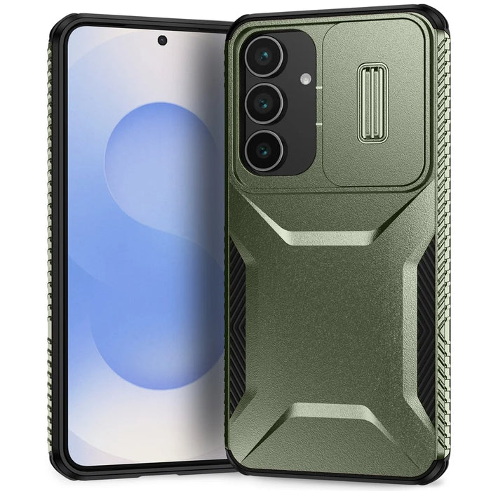 For Samsung Galaxy S25 FE Case Camshield TPU + PC Phone Cover Non-Slip Side Edge - Green - 2