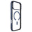 For iPhone 17 Pro Case Metal TPU Frame PC Back Clear Phone Cover Compatible with MagSafe - Navy Blue - 1