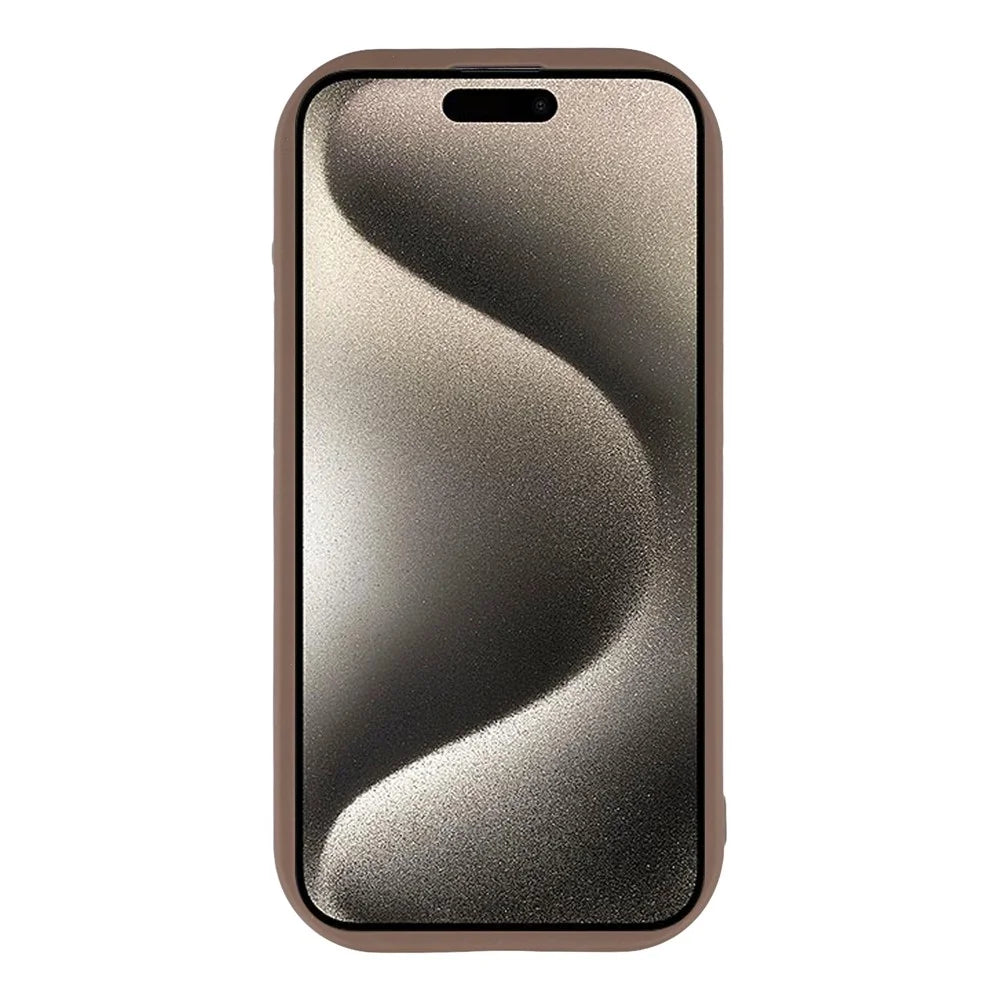 For iPhone 15 Pro Case Leopard Print TPU Shockproof Phone Cover - Coffee - 2