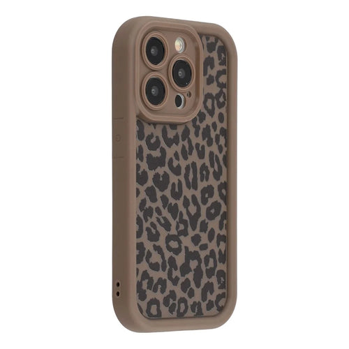 For iPhone 12 Pro Case Leopard Print TPU Shockproof Phone Cover - Coffee - 1