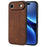 AZNS For iPhone Air Case Protective PU Leather Covered TPU Phone Shell - Brown - 1