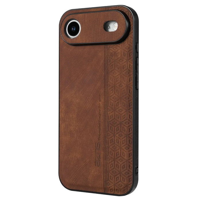 AZNS For iPhone Air Case Protective PU Leather Covered TPU Phone Shell - Brown - 2