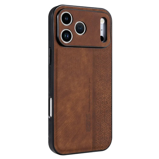 AZNS For iPhone 18 Pro / 17 Pro Case Protective PU Leather Covered TPU Phone Shell - Brown - 2