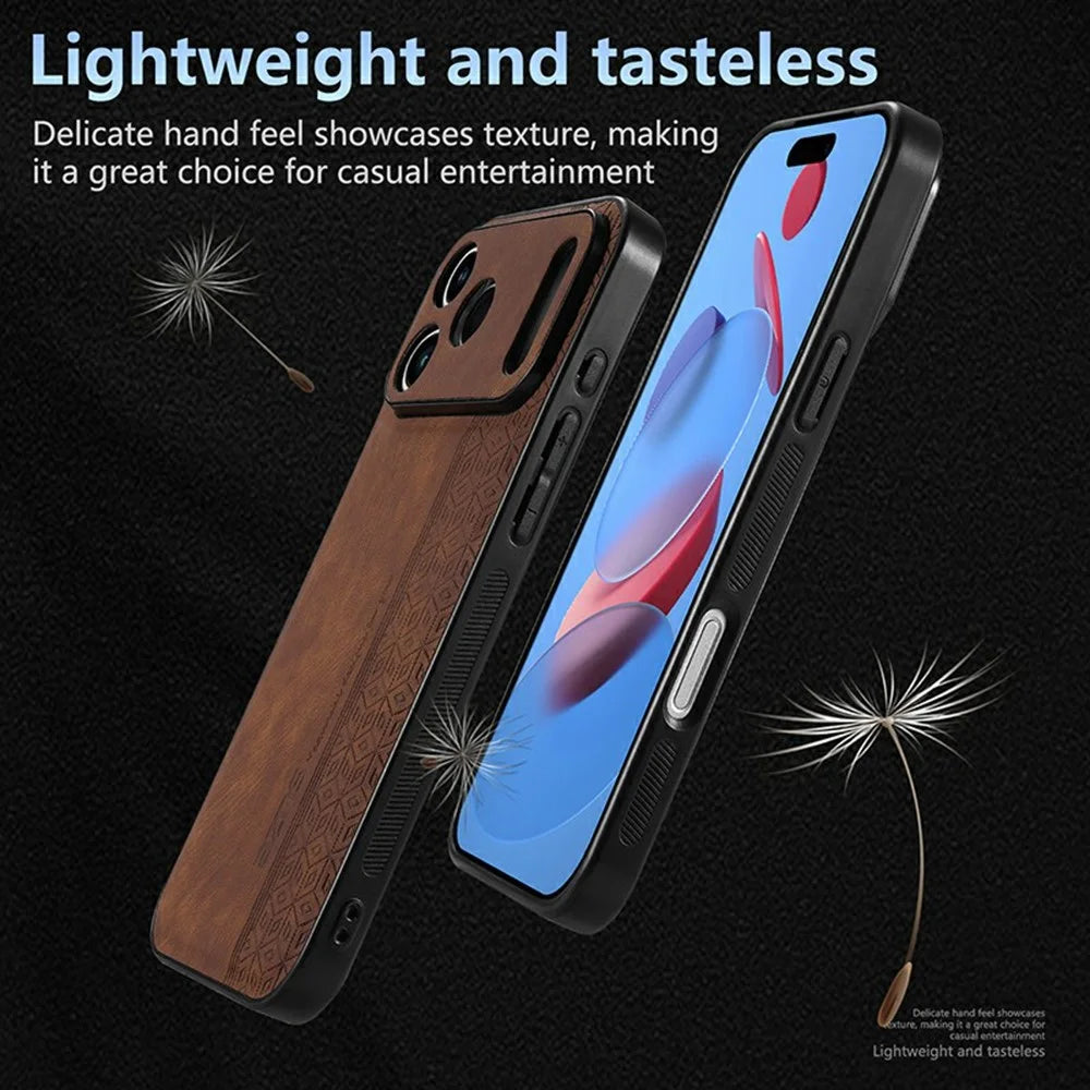 AZNS For iPhone 18 Pro Max / 17 Pro Max Case Protective PU Leather Covered TPU Phone Shell - Brown - 6