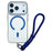 For iPhone 17 Pro Case Compatible with MagSafe Hard PC Phone Back Cover with Wrist Strap - Sapphire - 1