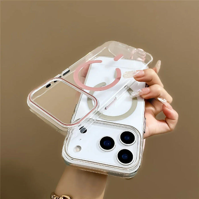 For iPhone 17 Pro Case Compatible with MagSafe Hard PC Phone Back Cover with Wrist Strap - Sapphire - 5