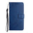 For Samsung Galaxy A08 5G / A07 4G Case Line Pattern Wallet Leather Phone Cover with Wrist Strap - Blue - 7