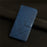For iPhone 17 Case Line Pattern Wallet Leather Phone Cover with Wrist Strap - Blue - 6