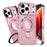 For iPhone 17 Pro Case Glitter Design TPU + PC Kickstand Phone Protector - Pink - 1