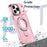 For iPhone 17 Pro Case Glitter Design TPU + PC Kickstand Phone Protector - Pink - 4