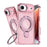 For iPhone Air Case Glitter Design TPU + PC Kickstand Phone Protector - Pink - 1