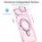 For iPhone Air Case Glitter Design TPU + PC Kickstand Phone Protector - Pink - 3