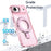 For iPhone Air Case Glitter Design TPU + PC Kickstand Phone Protector - Pink - 4