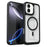 For iPhone 16 Case Compatible with MagSafe TPU + PC Shockproof Phone Back Cover - Black - 1