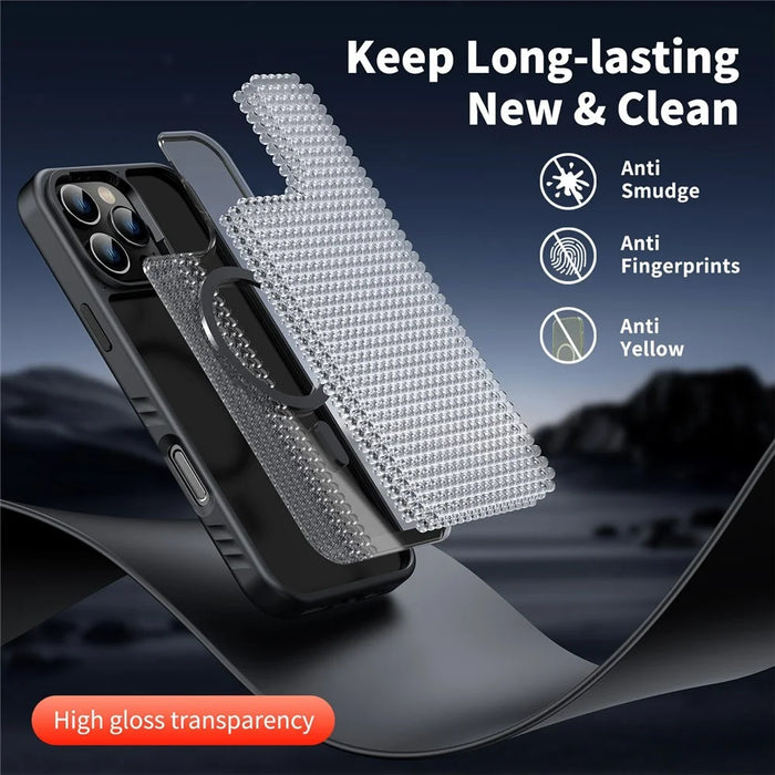 For iPhone 16 Case Compatible with MagSafe TPU + PC Shockproof Phone Back Cover - Black - 5
