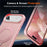 For iPhone Air Case Compatible with MagSafe Kickstand TPU PC Shockproof Phone Back Cover - Pink - 5