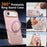 For iPhone Air Case Compatible with MagSafe Kickstand TPU PC Shockproof Phone Back Cover - Pink - 7
