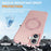 For iPhone 17 Case Compatible with MagSafe Kickstand TPU PC Shockproof Phone Back Cover - Pink - 3