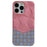 For iPhone 16 Pro Max Case Geometric Diamond Pattern Rhinestone Decor Rubberized TPU Phone Cover - Pink - 1