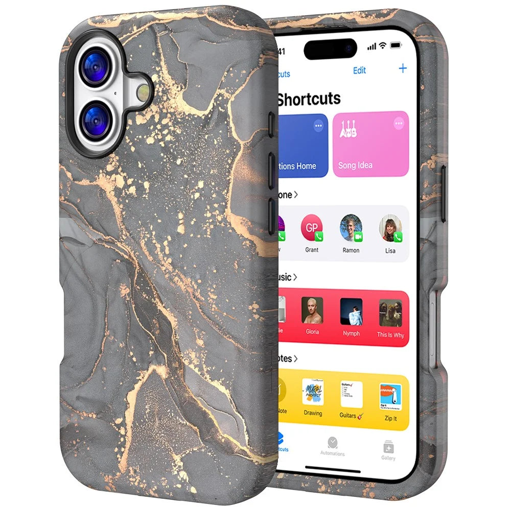 For iPhone 17 Case Water Transfer Printing PC + TPU Phone Cover - P-GWL10028 - 1