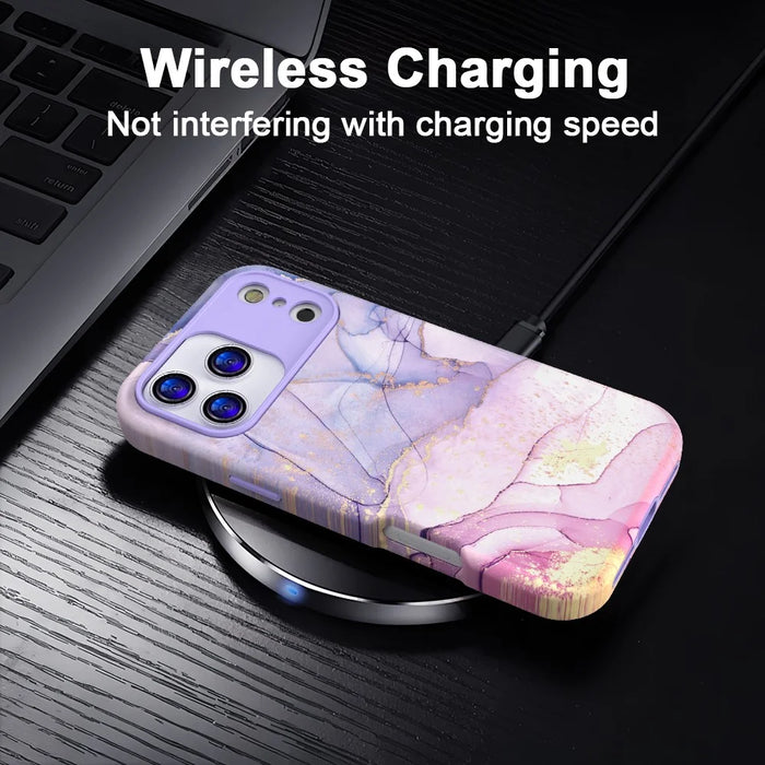 For iPhone 17 Pro Case Water Transfer Printing PC + TPU Phone Cover - P-GWL10027 - 3