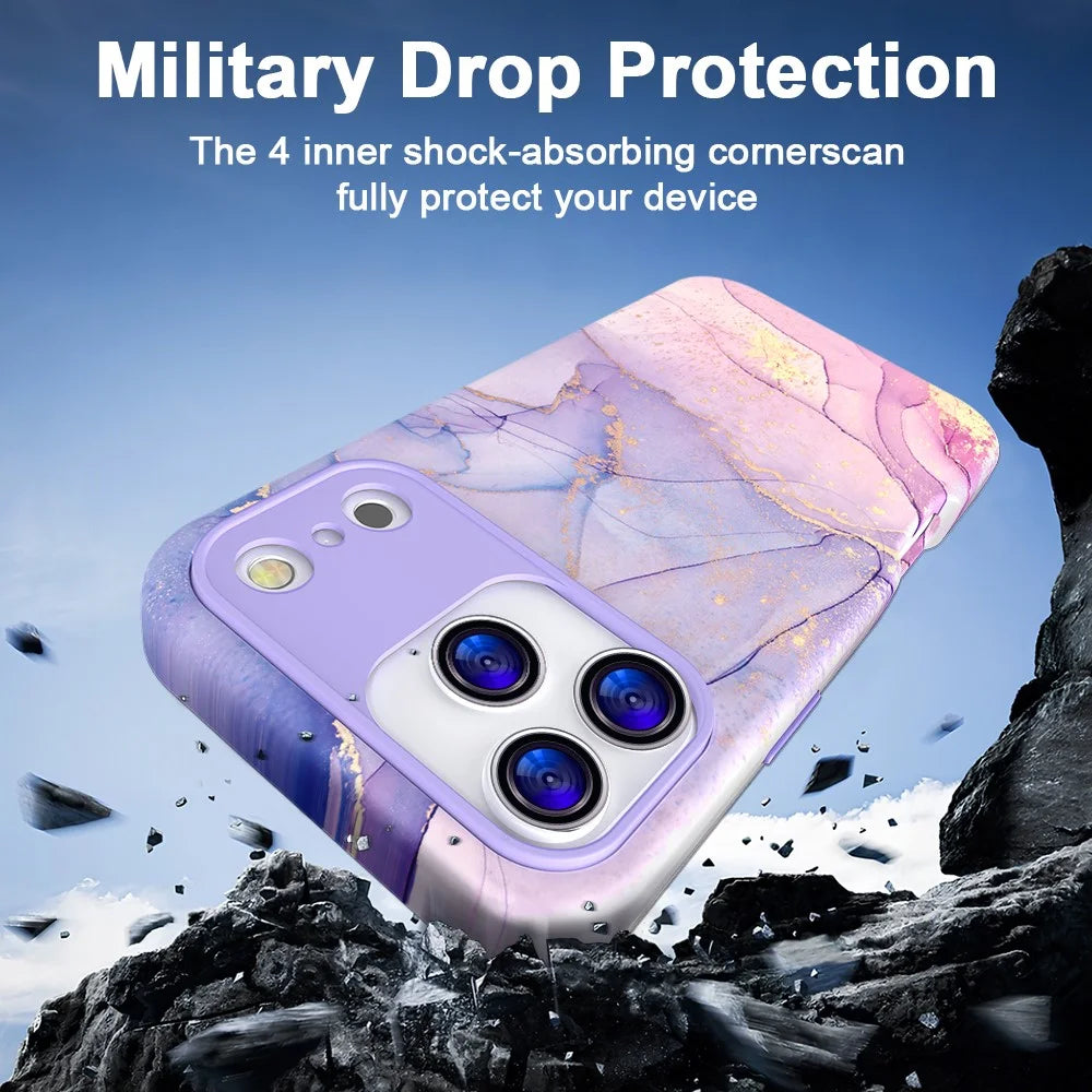 For iPhone 17 Pro Max Case Water Transfer Printing PC + TPU Phone Cover - P-GWL10027 - 4