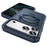 For iPhone 17 Pro Max Shockproof Case TPU + PC Phone Cover Compatible with MagSafe Rotating Kickstand - Sapphire - 2